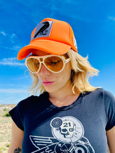 Limited edition Neon Orange 22 DE Crow Hat