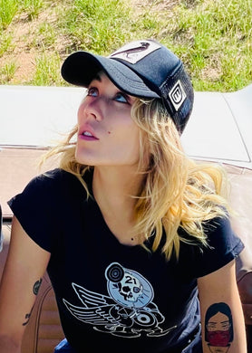 Limited Edition DE Crow Hat in Blk/Whi