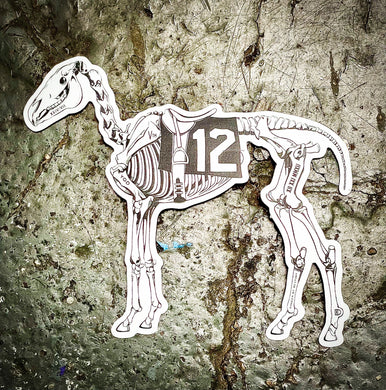 6 inch 12 Horse sticker