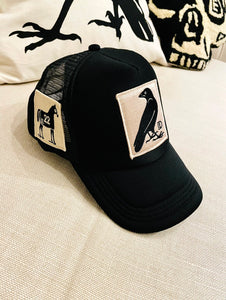 Limited Edition DE Crow Hat in Blk/Whi