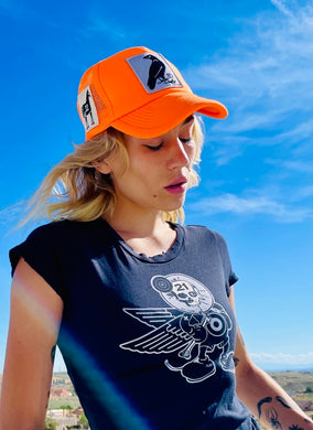 Limited edition Neon Orange 22 DE Crow Hat
