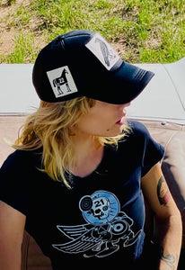 Limited Edition DE Crow Hat in Blk/Whi